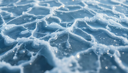 close up view of water and ice