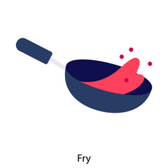 Fry single icon vector illustration