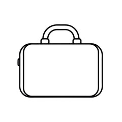Laptop Case Outline Vector Illustration
