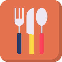 Fototapeta premium Cutlery single icon vector illustration