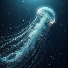Ethereal Jellyfish glowing tail