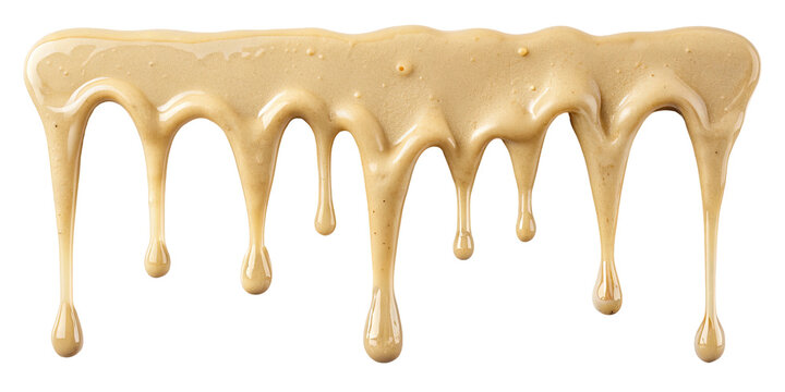 Tahini Drip on transparent background Illustrating Food Photography and Culinary Art