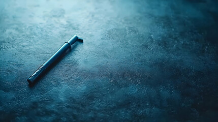 Dark Blue Metal Object On Textured Surface