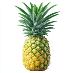Obraz premium Ripe pineapple fruit close up isolated on white background
