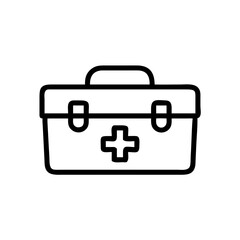 Obraz premium Icon of a doctorchest / first aid kit