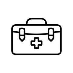 Obraz premium Icon of a doctorchest / first aid kit