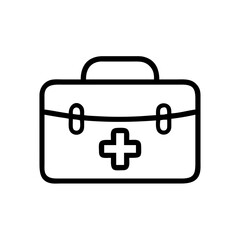 Obraz premium Icon of a doctorchest / first aid kit