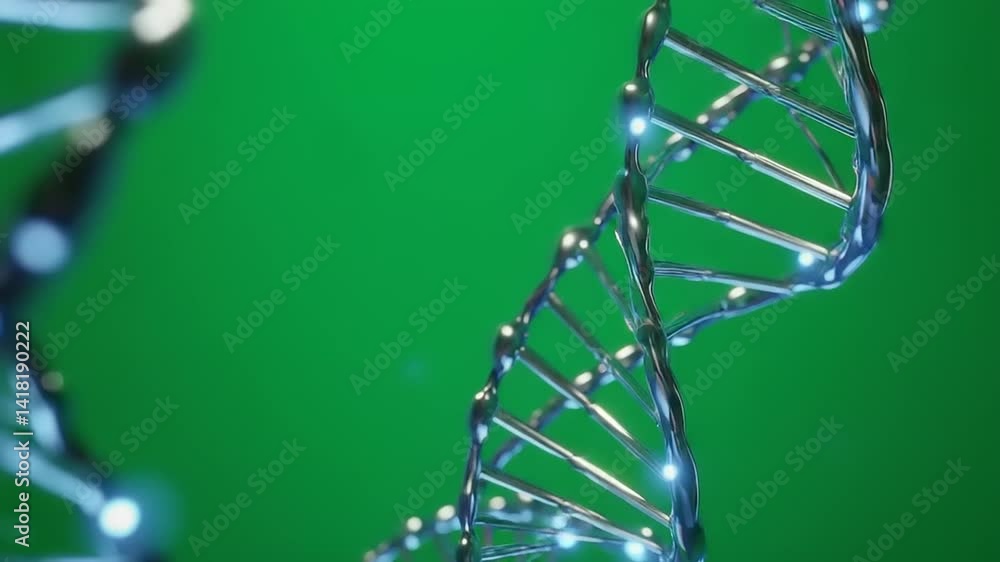 Poster 3d animated double helix dna structure.