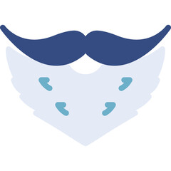 Beard and Moustache II single vector icon illustration