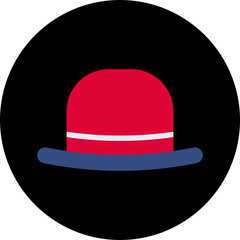 Hat I single vector icon illustration