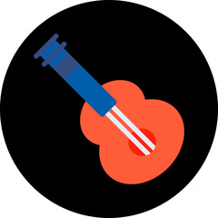 Guitar single vector icon illustration