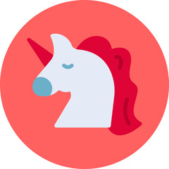 Unicorn single vector icon illustration