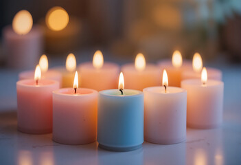 Soft candlelight and warm ambiance in a cozy setting
