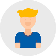 Man single vector icon illustration