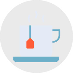 Obraz premium Tea Cup single vector icon illustration