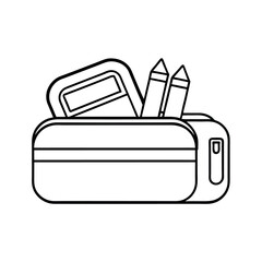 Pencil Cases Stationery Vector Illustration