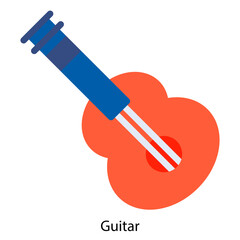 Guitar single vector icon illustration