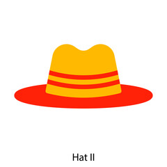 Hat II single vector icon illustration
