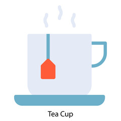 Tea Cup single vector icon illustration