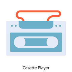 Casette Player single vector icon illustration