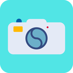 Camera single vector icon illustration