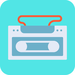 Casette Player single vector icon illustration