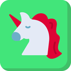 Unicorn single vector icon illustration