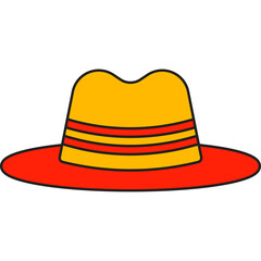 Hat II single vector icon illustration
