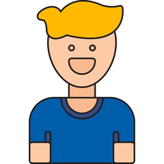 Man single vector icon illustration
