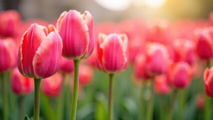 Tulip border with copy space