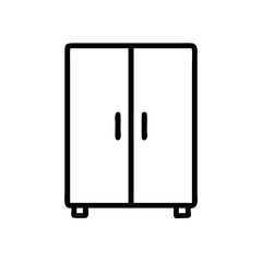 Wardrobe with Central Door Division Icon Design