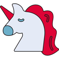 Unicorn single vector icon illustration
