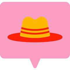 Hat II single vector icon illustration