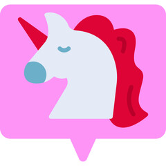Unicorn single vector icon illustration