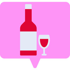 Alcohol single vector icon illustration