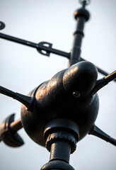 Obraz premium close up of a metal object with a sky background