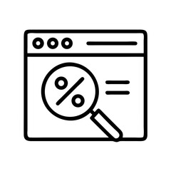 Webpage with Discount Search Icon Design