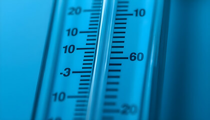 close up of a thermometer on a wall