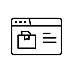Obraz premium Web Page with Shipping Information Display Icon Design