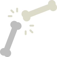 Bone single vector icon illustration