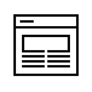 Website Wireframe with Layout Blocks Icon Design