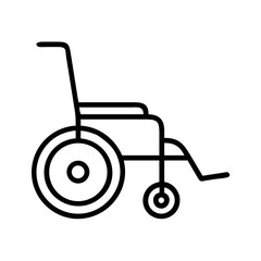 Wheelchair for Accessibility and Support Icon Design