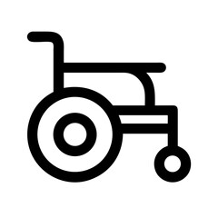 Wheelchair for Accessibility and Support Icon Design