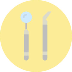 Dentist Tool III single vector icon illustration