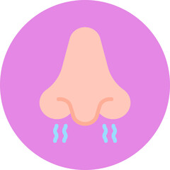 Nose single vector icon illustration