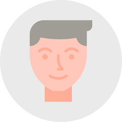 Human Face single vector icon illustration