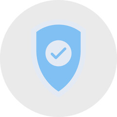 Shield single vector icon illustration