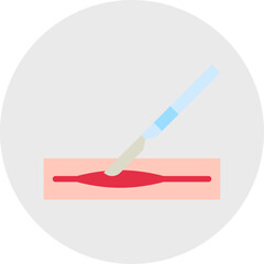 Surgerical Cut single vector icon illustration