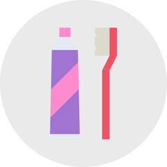 Toothbrush single vector icon illustration