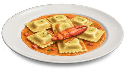 Lobster Ravioli in Creamy Sauce - Delicious lobster ravioli in a rich, creamy tomato sauce. Perfect for a gourmet meal